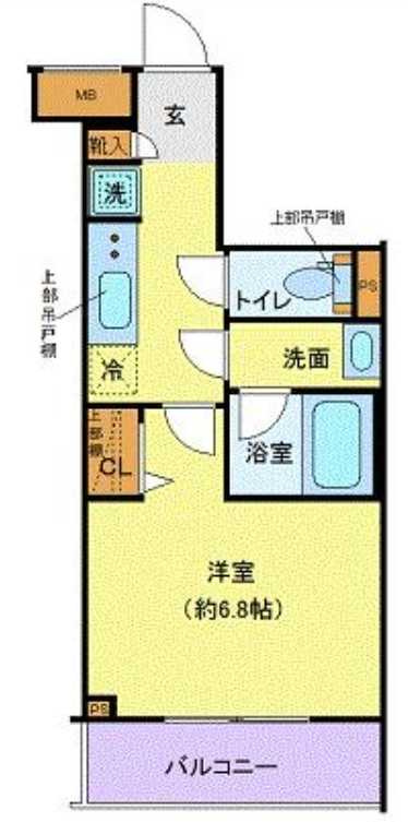 クレヴィスタ三軒茶屋　敷金０　分譲賃貸　ネット無料の間取り