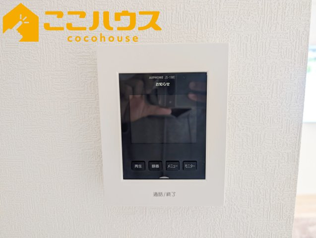 糸満市座波第2　クレイドルガーデン　新築戸建て　全4棟　2号棟の防犯設備|録画機能付きTVインターホン