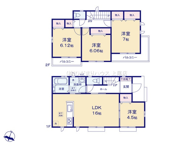 桶川市坂田東第2期　新築戸建　ハートフルタウンAの間取り