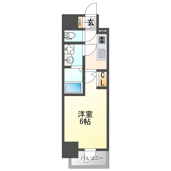大阪市西淀川区御幣島３丁目の賃貸マンションの間取り