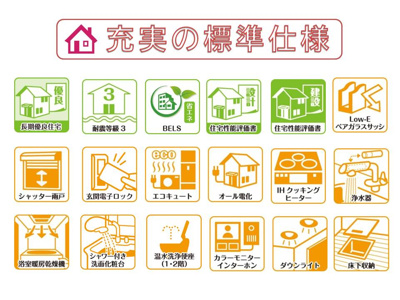 【その他】 | 生駒市中菜畑２丁目の新築一戸建 全６区画 | 長期優良住宅＆耐震等級３・住宅性能評価書を取得、省エネ仕様で快適にお住まいいただけます。