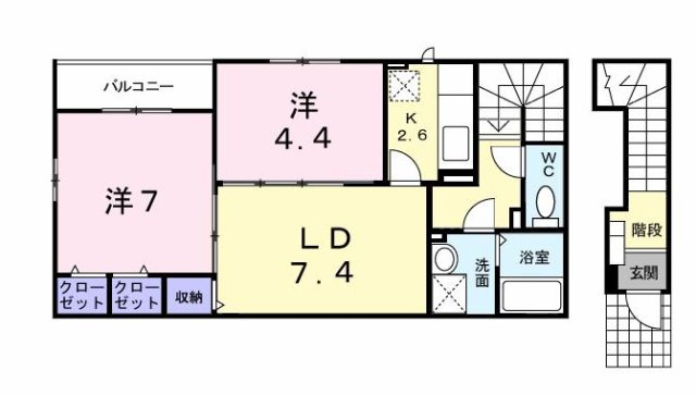 コートドールⅡの間取り