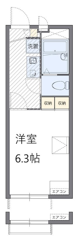 レオパレスコモト大畠の間取り