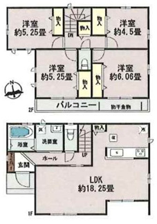 【間取り】 | 【仲介手数料無料！！】府中市日新町3丁目　新築戸建て（全9棟）A号棟　5490万円
