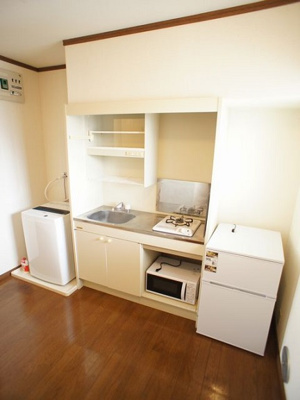 【設備】 | 桜ハイツA | 冷蔵庫と電子レンジがつきます♪