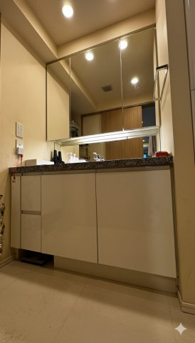 グランスイート白金高輪の独立洗面台|独立洗面台で身支度をすべて済ませてしまいましょう
*AIにて家具・家電を消しております。