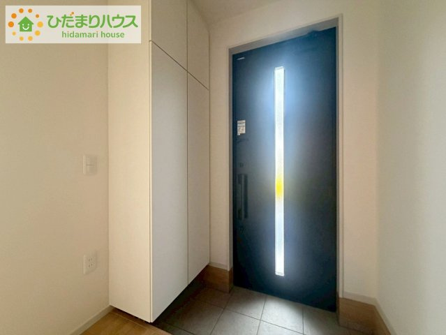 日立市東大沼町1期　新築戸建の玄関|丁度良い靴箱のサイズ♪これだけあれば家族全員の靴がしまえてスッキリ(^O^)