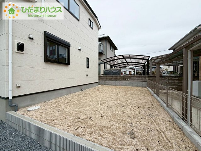日立市東大沼町1期　新築戸建の庭|"日当たりの良い広い庭。友人や親せきが集まってＢＢＱをしたり、ペットと遊んだり。
一戸建てならではの楽しさが広がります(*^-^*)"