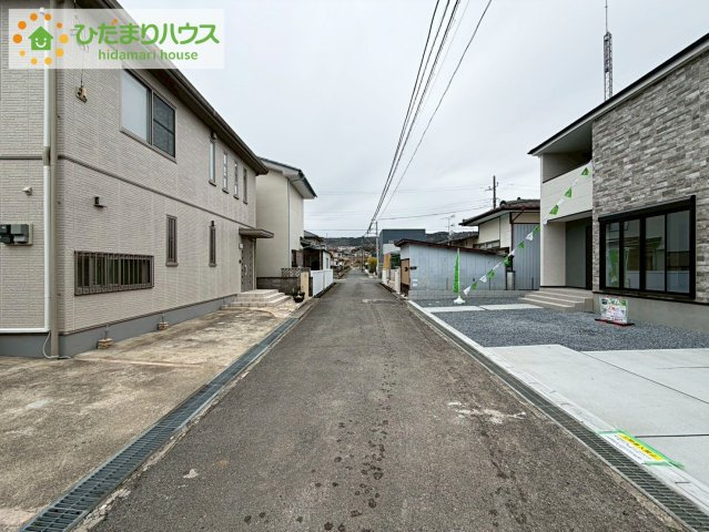 日立市東大沼町1期　新築戸建の前面道路含む現地写真|閑静な住宅街です！
