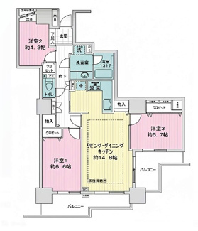 【間取り】 | 川口パークタワー