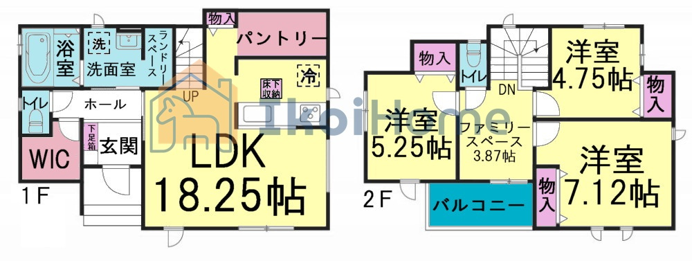 神戸市西区枝吉1丁目　新築戸建の間取り|【ホームページに現地動画掲載中】●年中無休：当日予約可●WIC・パントリー・ランドリールーム完備！