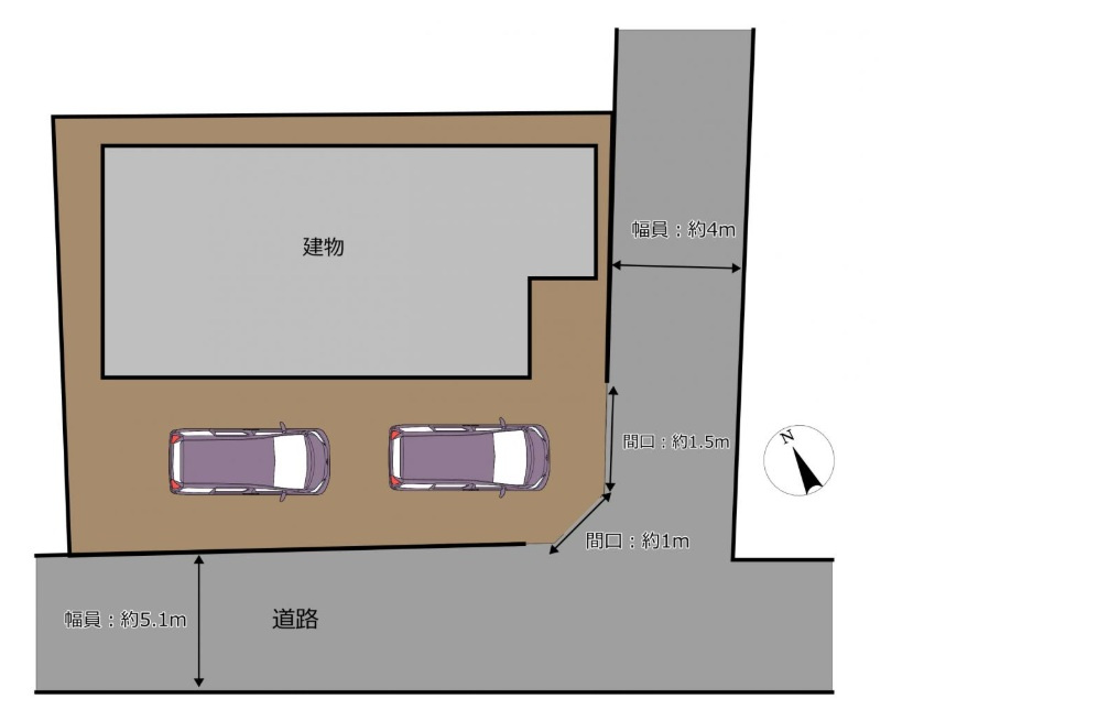 八代郡氷川町中古戸建の区画図