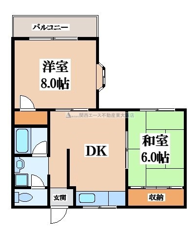 【間取り】 | ビートル山本北Ｃ棟