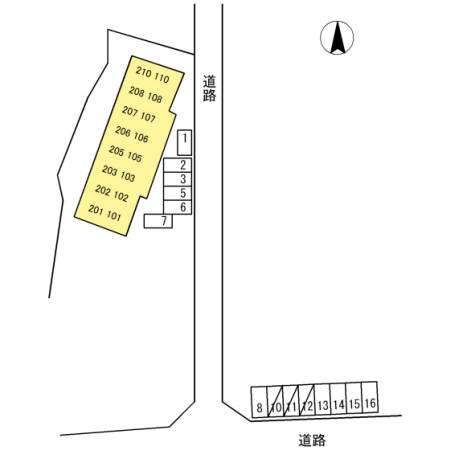 タウンコート参番館の区画図