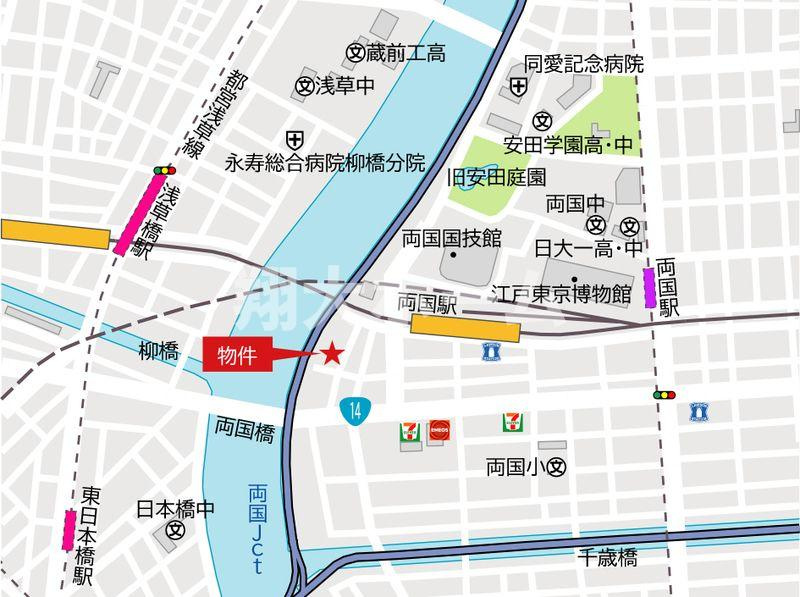 アーバネックス両国の地図