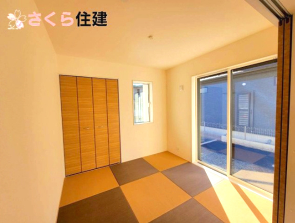 高根沢町宝積寺　3号棟の和室|リビングの隣の和室は来客時や小さなお子様のお昼寝スペース等に活用いただけます◎