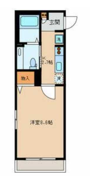 オアシス丘の上　駅近　角部屋　オートロックの間取り
