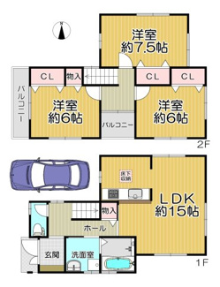 【間取り】 | 堺市西区平岡町中古戸建 | ゆったりとした３LDKの間取りです♪駐車スペース１台分有り！※居住中の為、事前にご連絡いただければご案内がスムーズです。