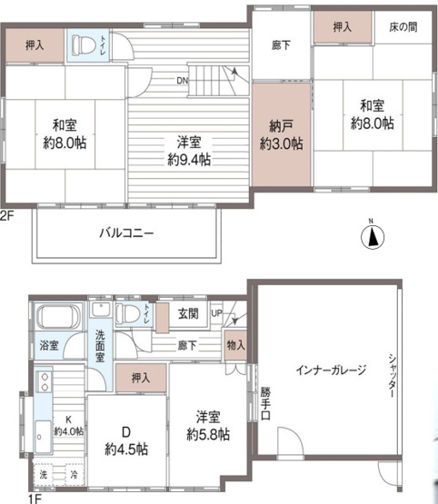 【間取り】 | 羽生市西1丁目　中古戸建