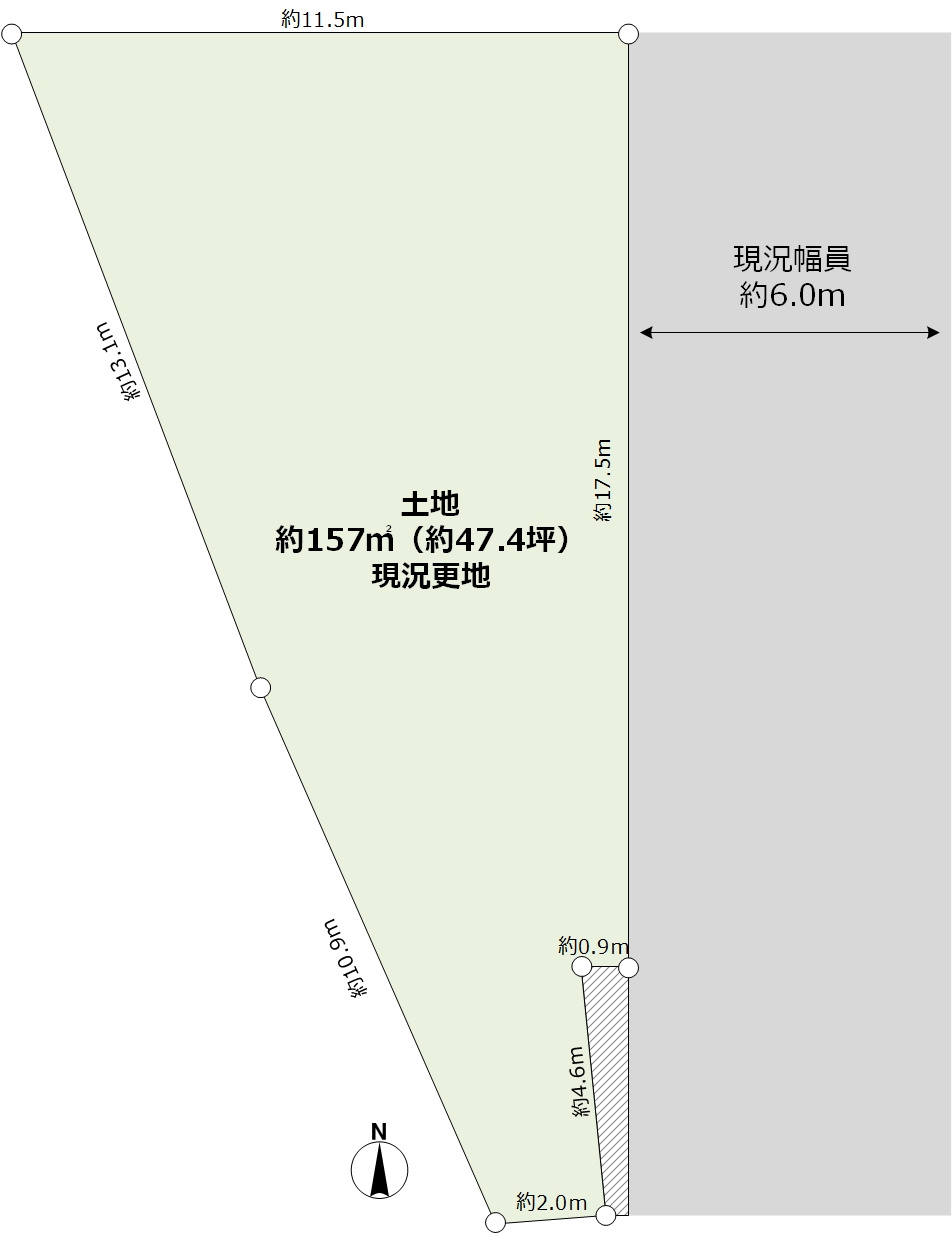 川西市清和台西２丁目　売土地の土地図
