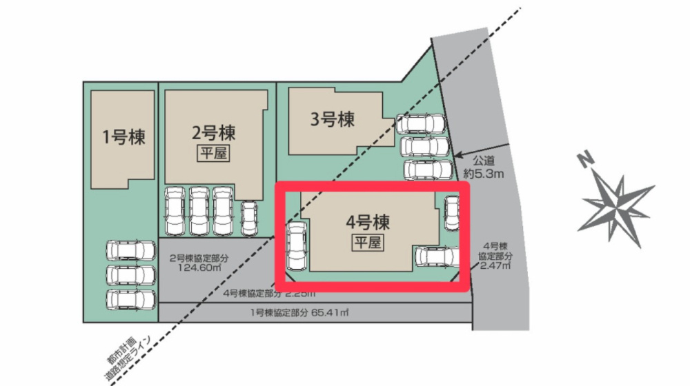 高根沢町宝積寺　4号棟の外観|シャッター付きで防犯にも配慮