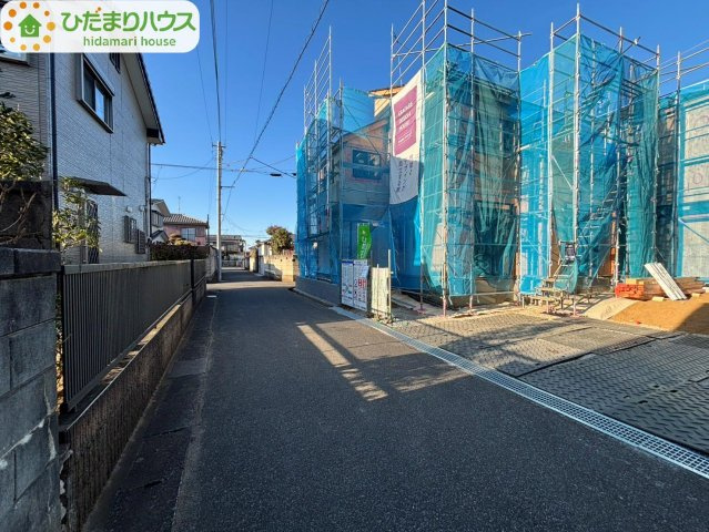 野田市野田4期　新築戸建　1号棟の前面道路含む現地写真|2025.12(^^)/現地写真です！