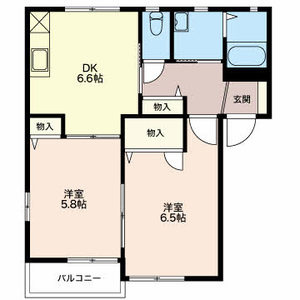 柏崎市松波３丁目のアパートの間取り