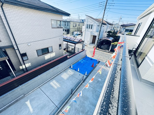 松戸市小金原５丁目新築戸建【貝の花小学校：7分】の展望|バルコニーより南側眺望
