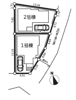 【間取り】 | 厚木市温水  1号棟 6期 | 3LDK　都市ガス　網戸標準仕様　シャッター2箇所付　Ｗロックタグキー　二面バルコニー　食洗器・浄水器　浴室乾燥機+窓・浴室TV　屋根洋瓦葺き　屋根裏収納　LDK17.8帖　メイン洋室9帖+WIC　