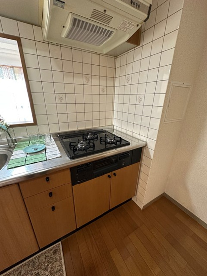 【キッチン】 | ライリッヒ・ストーレ | グリル付き3口ガスコンロのシステムキッチンです☆3口コンロは複数の調理を同時にできるので時短にもGOOD☆