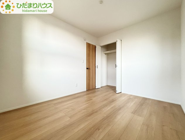 野田市野田4期　新築戸建　2号棟の洋室|全室にクローゼットが付いていて、お部屋の住空間もスッキリ広々つかえそうです(^^)/							
