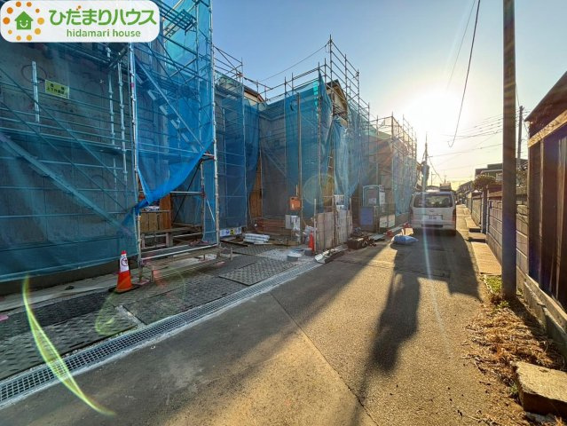 野田市野田4期　新築戸建　2号棟の前面道路含む現地写真|2025.12(^^)/現地写真です！