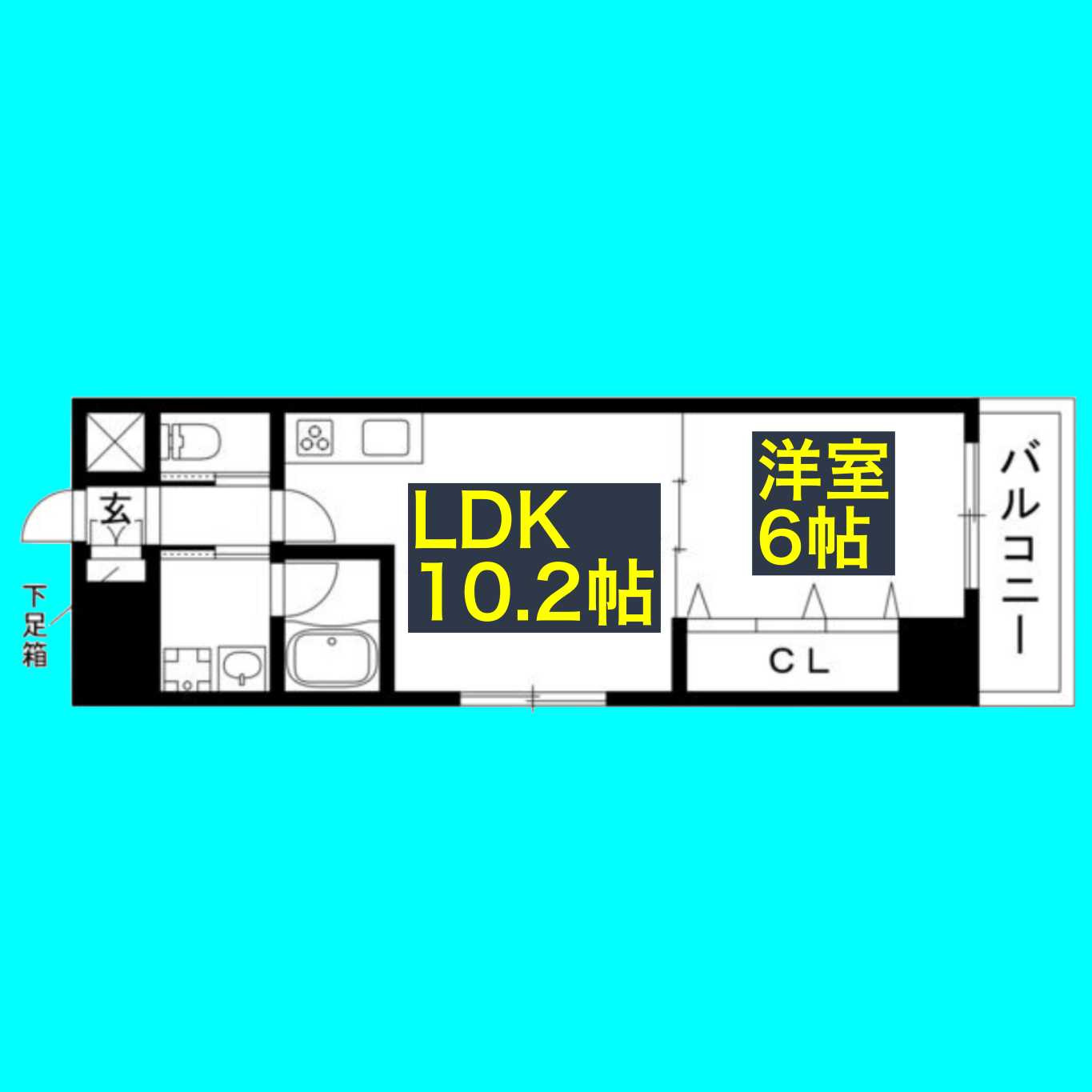 D&Designレジデンス鶴舞の間取り