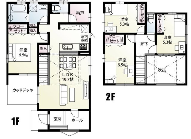 【間取り】 | 行田市持田2丁目　新築戸建　全15棟　5号棟