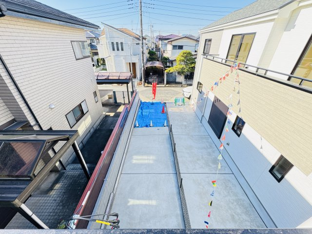松戸市小金原５丁目新築戸建【貝の花小学校：7分】の展望|バルコニーより道路側眺望