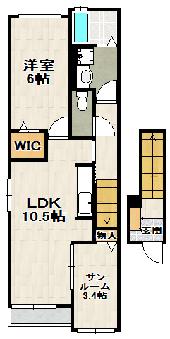 クラージュ宝塚の間取り