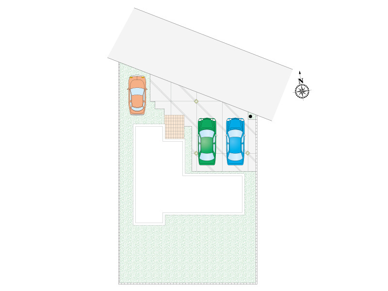 大平町西水代　新築戸建2-2の区画図