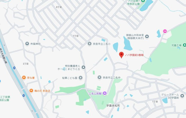 ノバ学園前３番館の地図