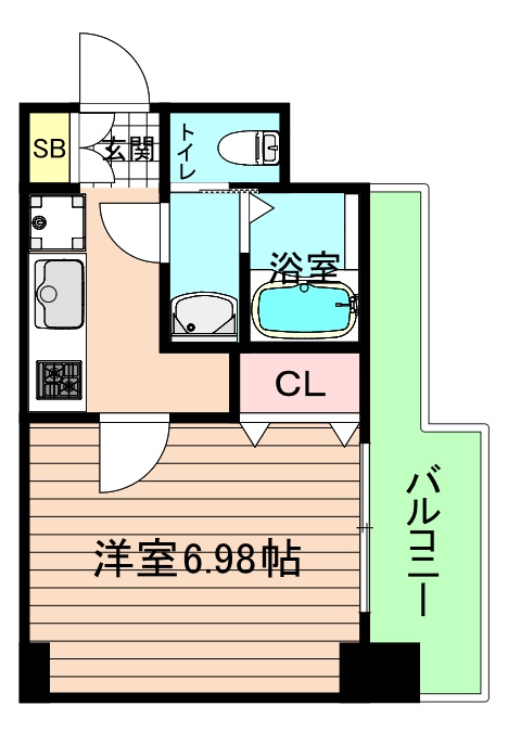 大阪市城東区野江３丁目の賃貸マンションの間取り