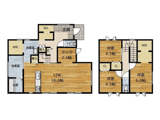 【間取り】 | 日田清岸寺建売住宅Ａ棟