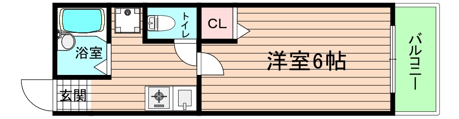 大阪市城東区野江４丁目の賃貸マンションの間取り