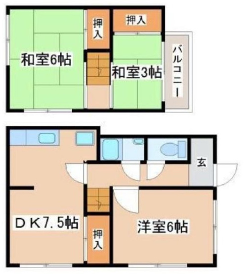 【間取り】 | 舞子坂３丁目　中古戸建　収益