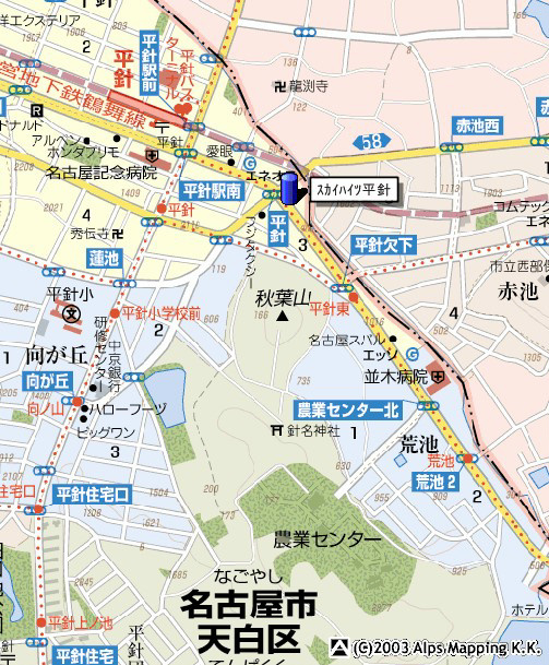 スカイハイツ平針の地図