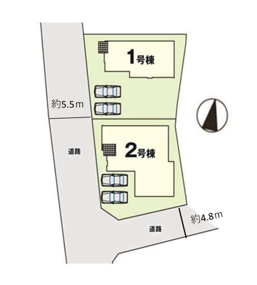 【区画図】 | 福岡市西区太郎丸2丁目1期　1号棟（全2棟）【仲介手数料無料・0円】 | 区画図です。1号棟