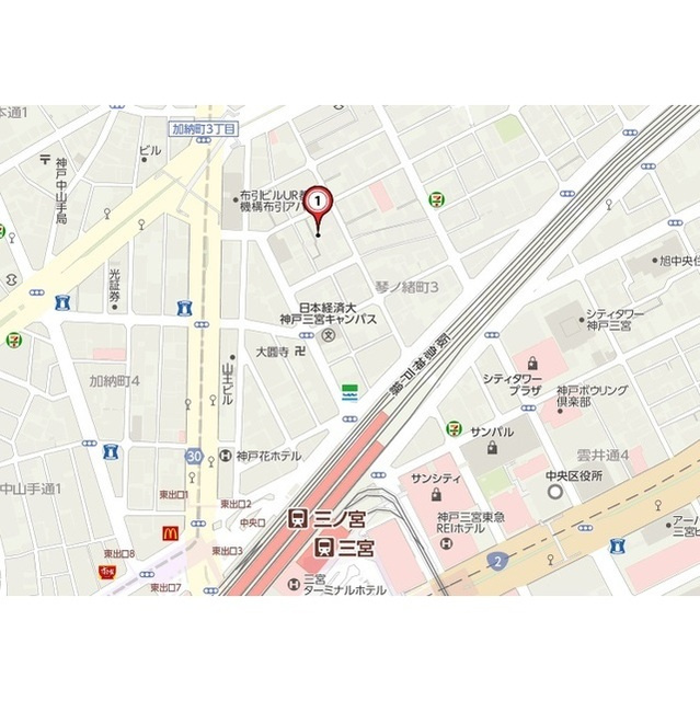 イーストヴィレッジ三宮|マップ