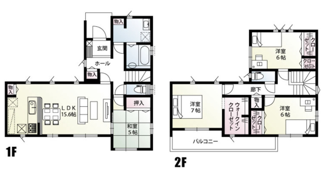 【間取り】 | 行田市桜町3丁目　新築戸建　全9棟　2号棟