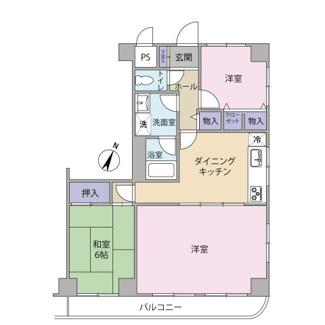 【間取り】 | 兼六ハイム清瀬　4階 | 兼六ハイム清瀬　３ＤＫ