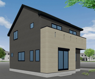【外観パース】 | 【4号棟：外観パース♪】☆次世代省エネ基準『ZEH住宅』☆断熱性能 HEAT20G２レベル