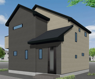 【外観パース】 | 【４号棟：外観パース♪】☆断熱性能等級6取得☆耐震等級3取得☆１次エネルギー等級6取得