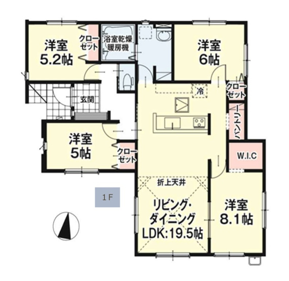 【間取り】 | 福岡市西区太郎丸2丁目1期・平屋　2号棟（全2棟）【仲介手数料無料・0円】 | 平日、土日祝日もお好きな日時にご見学可能です。お気軽にお問合せ下さい。